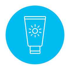 Image showing Sunscreen line icon.