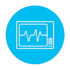 Image showing Heart monitor line icon.