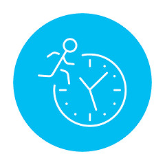 Image showing Time management line icon.