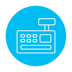 Image showing Cash register machine line icon.