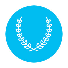 Image showing Laurel wreath line icon.