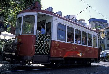 Image showing EUROPE PORTUGAL LISBON TRANSPORT FUNICULAR TRAIN