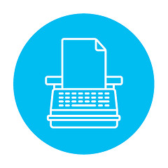 Image showing Typewriter line icon.