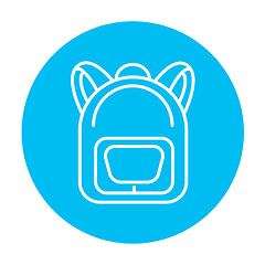 Image showing Backpack line icon.