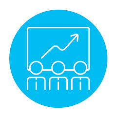 Image showing Business growth line icon.