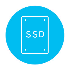 Image showing Solid state drive line icon.