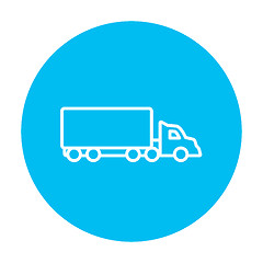 Image showing Delivery truck line icon.