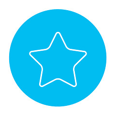 Image showing Rating star line icon.