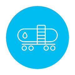 Image showing Oil tank line icon.