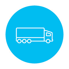 Image showing Delivery truck line icon.