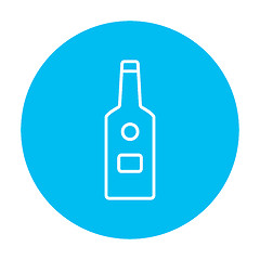 Image showing Glass bottle line icon.