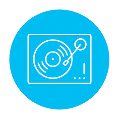 Image showing Turntable line icon.