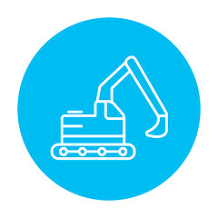 Image showing Excavator line icon.