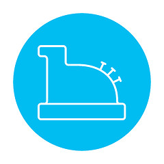 Image showing Cash register machine line icon.