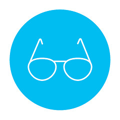 Image showing Eyeglasses line icon.