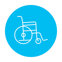 Image showing Wheelchair line icon.