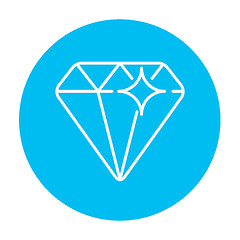 Image showing Diamond line icon.