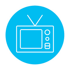 Image showing Retro television line icon.