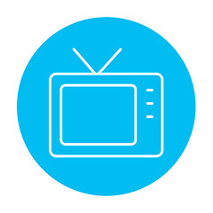 Image showing Retro television line icon.