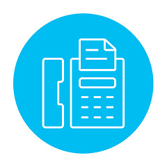 Image showing Fax machine line icon.