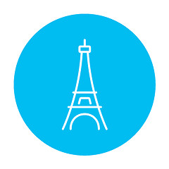Image showing Eiffel Tower line icon.