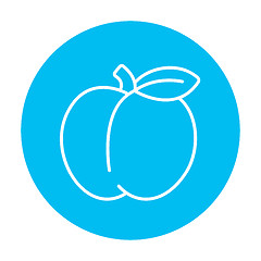 Image showing Apple line icon.