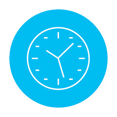 Image showing Wall clock line icon.