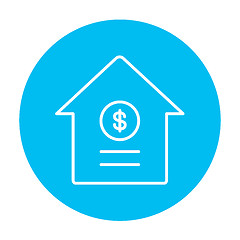 Image showing House with dollar symbol line icon.