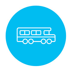 Image showing School bus line icon.