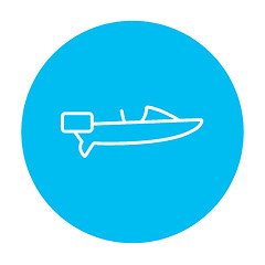 Image showing Motorboat line icon.