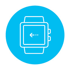 Image showing Smartwatch line icon.