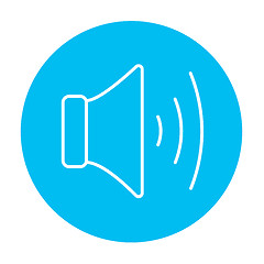 Image showing Speaker volume line icon.