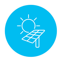 Image showing Solar energy line icon.