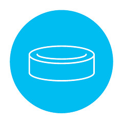 Image showing Hockey puck line icon.