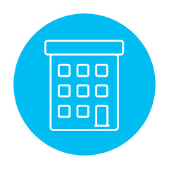 Image showing Condominium building line icon.