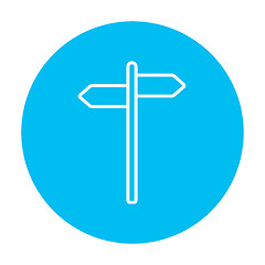 Image showing Travel traffic sign line icon.