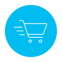 Image showing Shopping cart line icon.