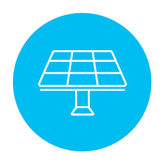 Image showing Solar panel line icon.