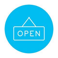 Image showing Open sign line icon.