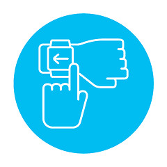 Image showing Smartwatch line icon.