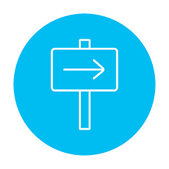 Image showing Travel traffic sign line icon.