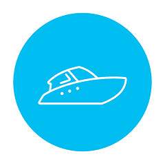 Image showing Speedboat line icon.