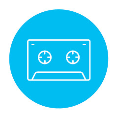 Image showing Cassette tape line icon.