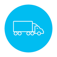 Image showing Delivery truck line icon.