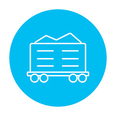 Image showing Cargo wagon line icon.