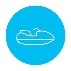 Image showing Jet scooter line icon.