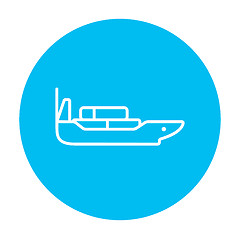 Image showing Cargo container ship line icon.