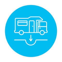 Image showing Motorhome and sump line icon.