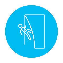 Image showing Rock climber line icon.