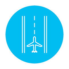 Image showing Airport runway line icon.